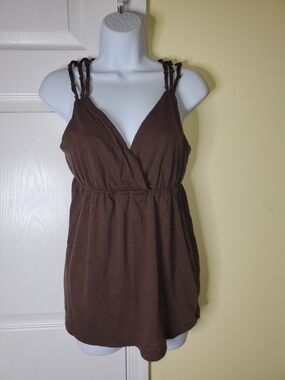 🤎✨ Zoey Beth Brown Y2K Strappy Top | Size M